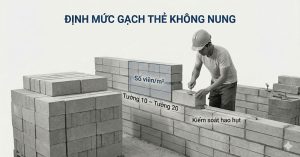 định mức gạch xây tường 10 1m2 tường bao nhiêu viên gạch cách tính số lượng gạch xây