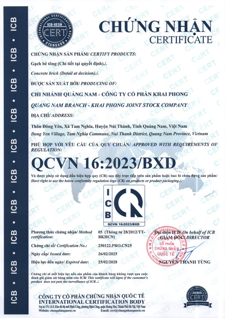 Chung nhan QCVN