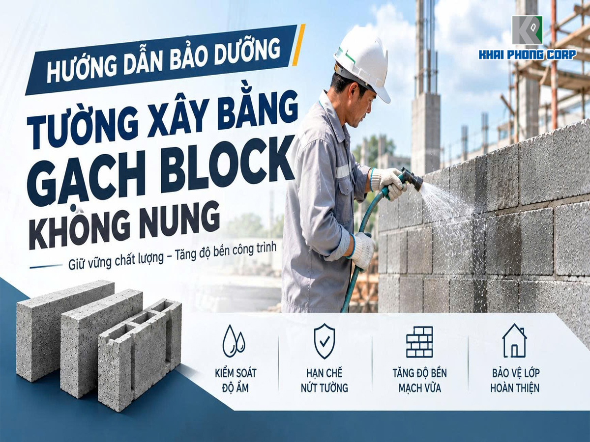 Bao duong tuong xay bang gach block khong nung